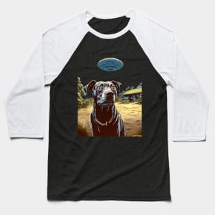 UFOs 2: My Dog Thinks UFOs Are Real on a dark (Knocked out) background Baseball T-Shirt